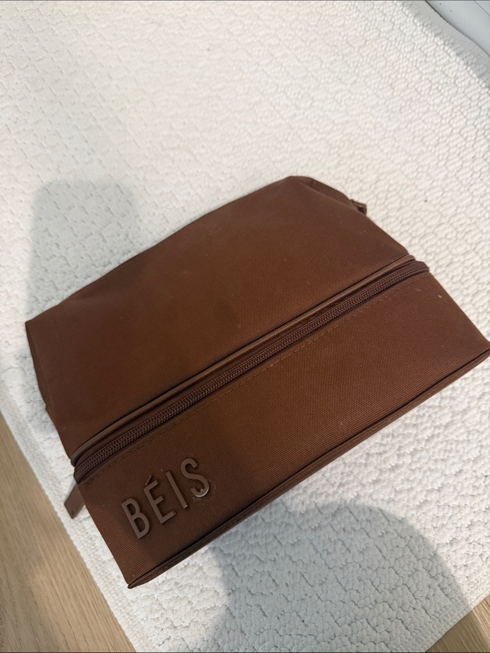 BEIS Brown cosmetic bag
